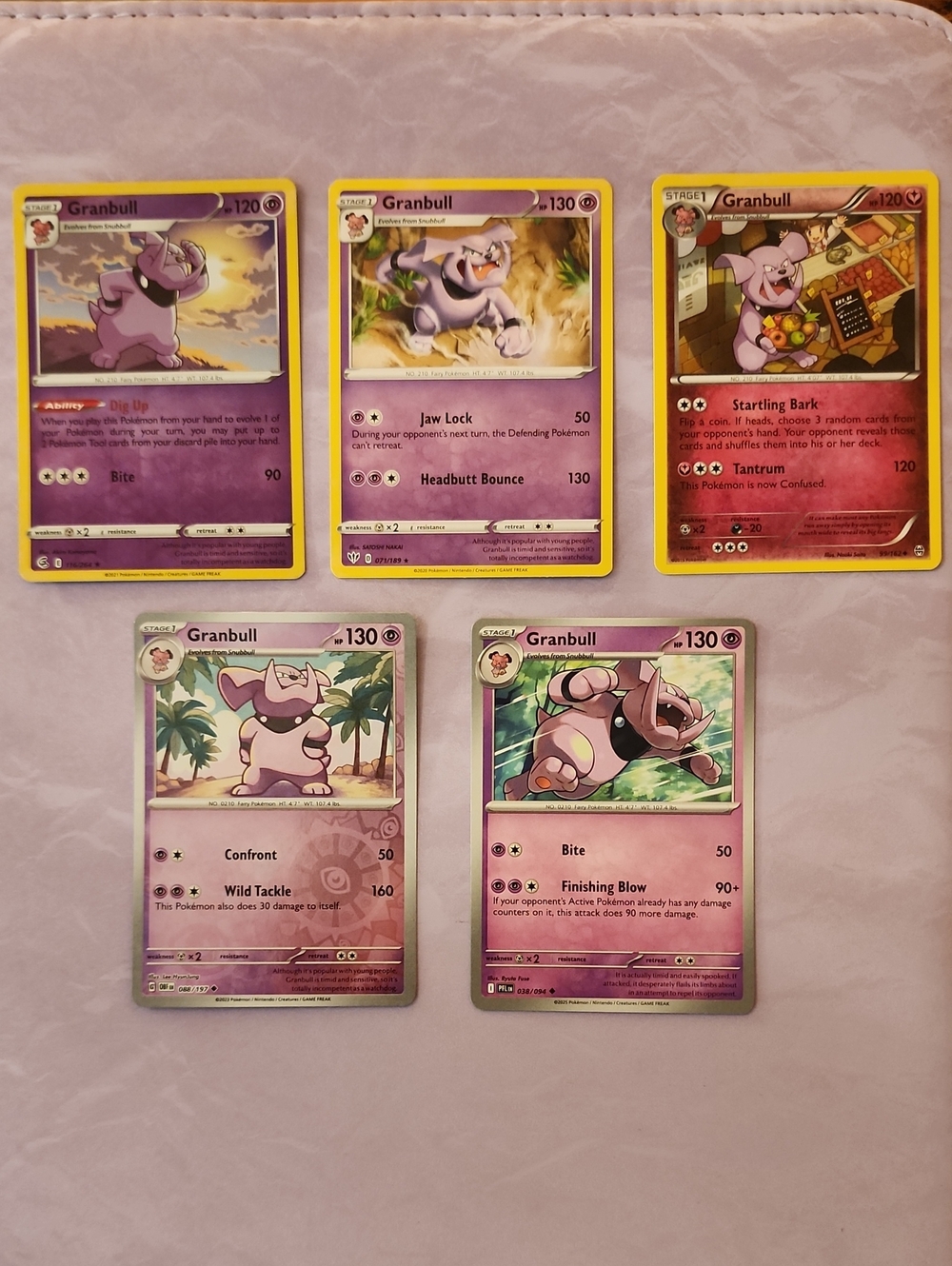 Granbull Trading Card Set